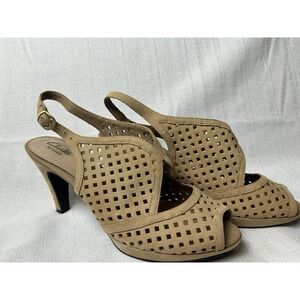 Clarks Artisan High Heel Shoes Women's Size 10M Peep Toe